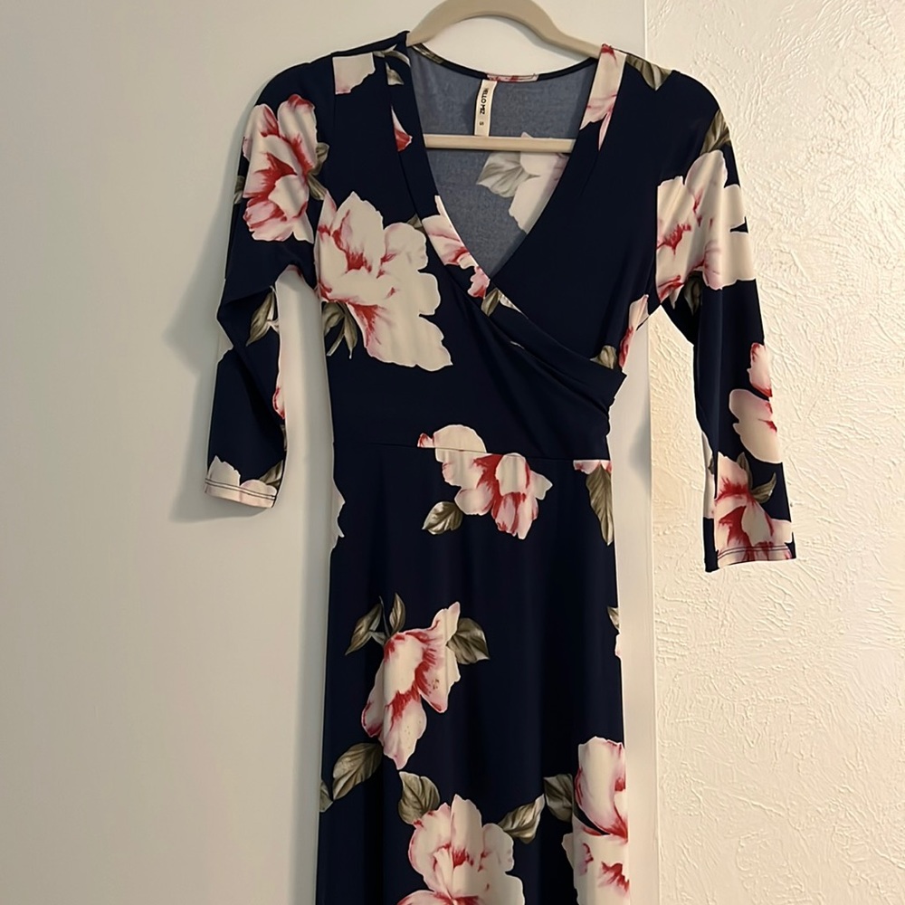 Maternity Navy flower dress
